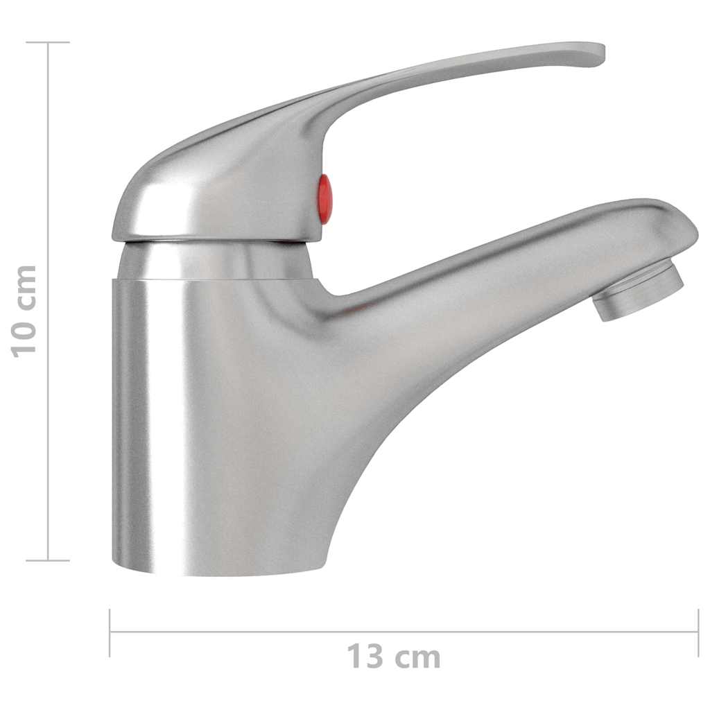 149083 vidaXL Basin Mixer Tap Silver 13x10 cm