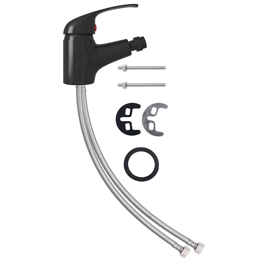 149084 vidaXL Bathroom Bidet Mixer Tap Black 13x12 cm
