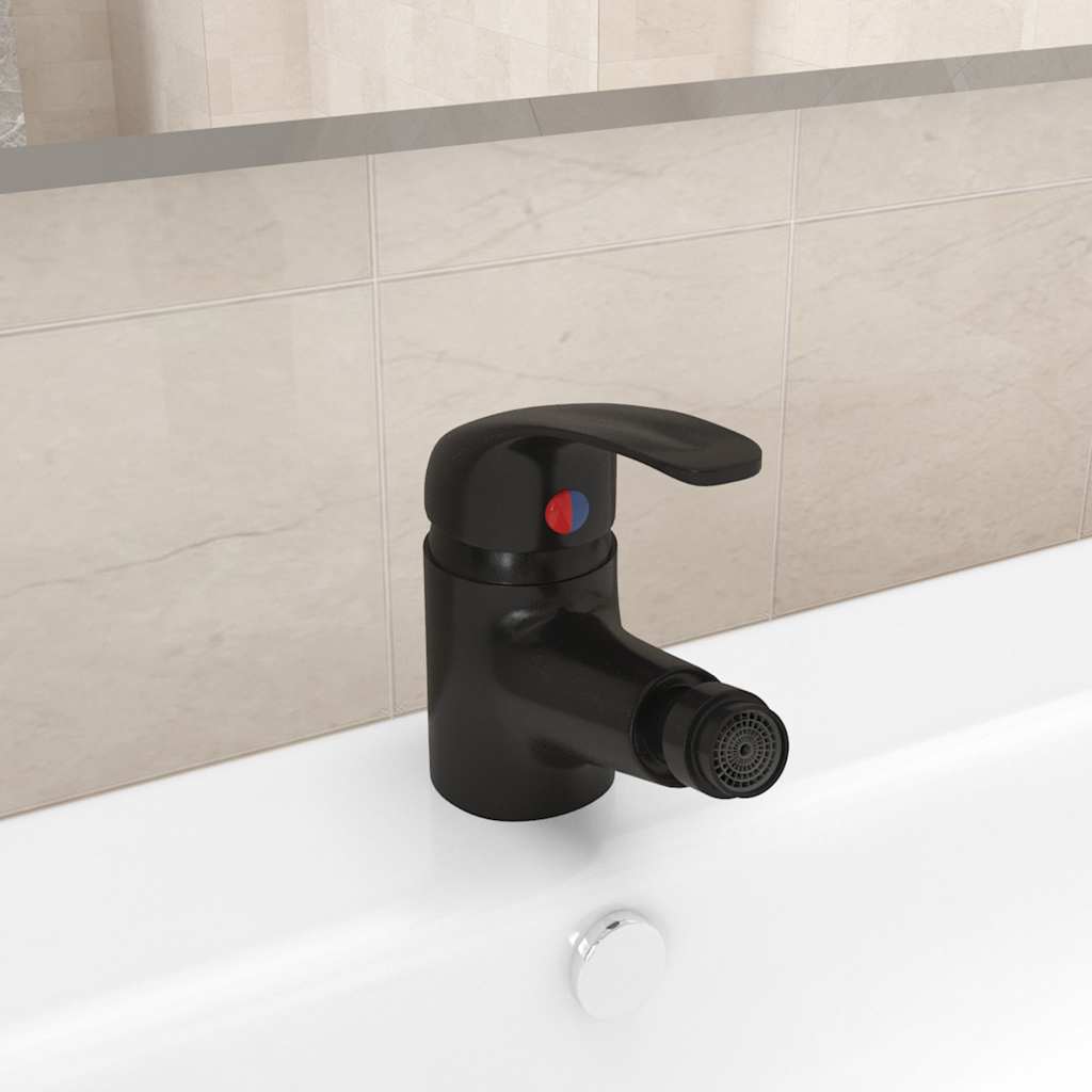 149084 vidaXL Bathroom Bidet Mixer Tap Black 13x12 cm