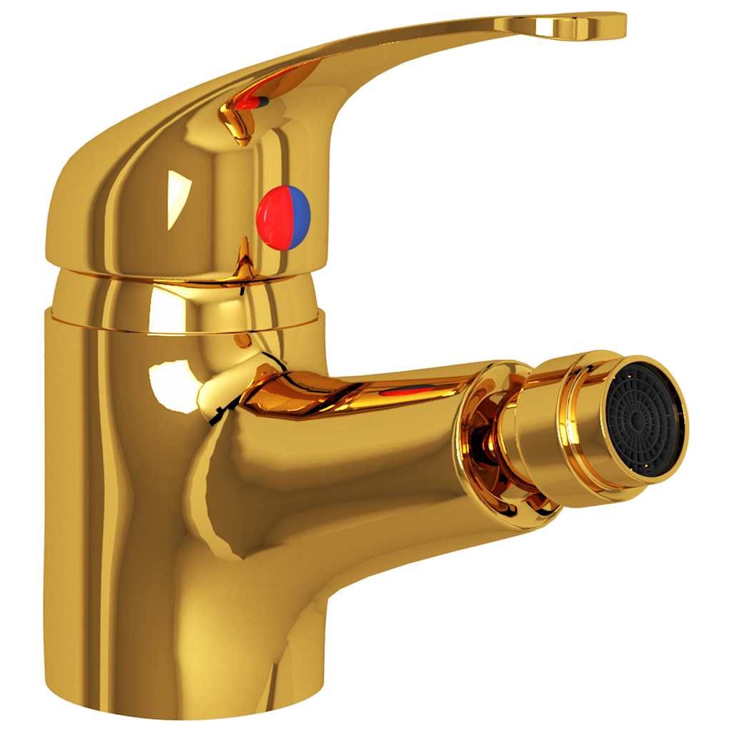 149085 vidaXL Bathroom Bidet Mixer Tap Gold 13x12 cm