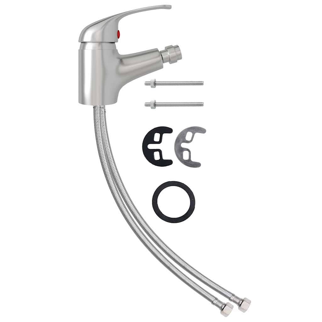 149087 vidaXL Bathroom Bidet Mixer Tap Silver 13x12 cm