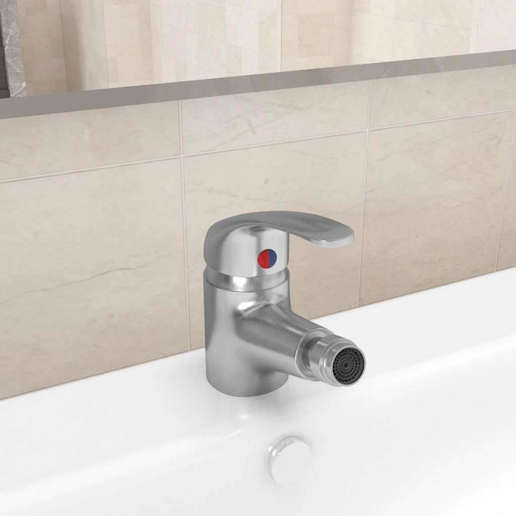 149087 vidaXL Bathroom Bidet Mixer Tap Silver 13x12 cm