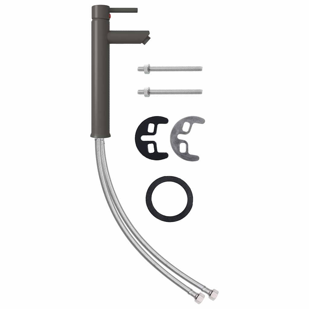 149090 vidaXL Bathroom Mixer Tap Grey 12x30 cm