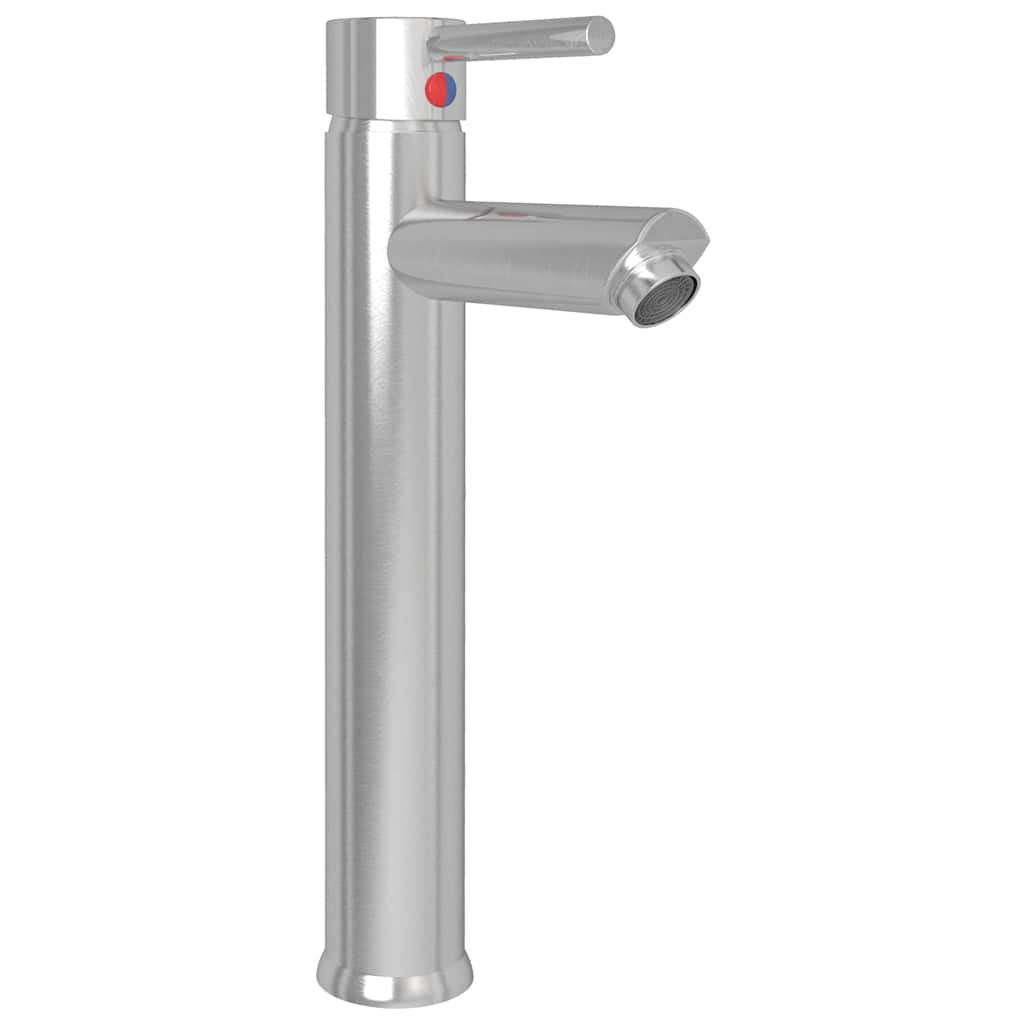 149091 vidaXL Bathroom Mixer Tap Silver 12x30 cm