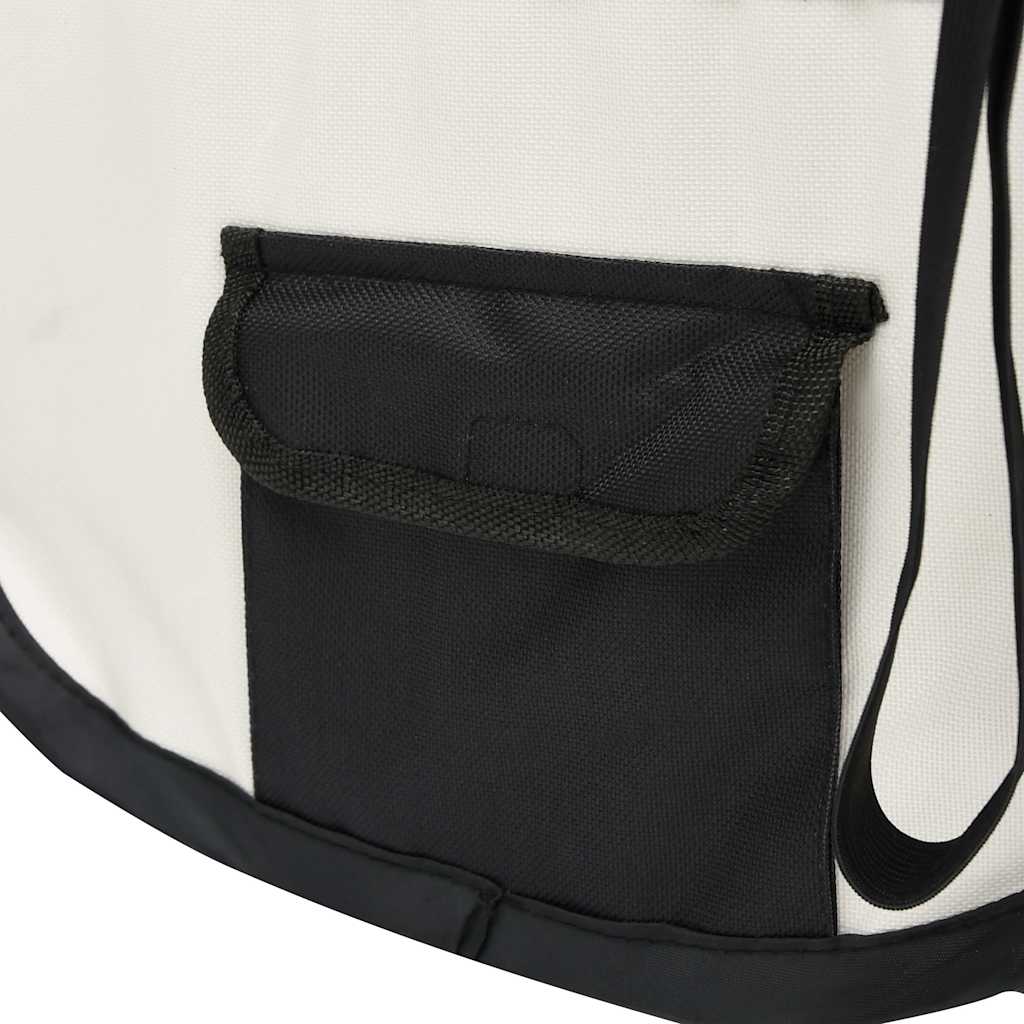 171008 vidaXL Foldable Dog Playpen with Carrying Bag Black 145x145x61 cm