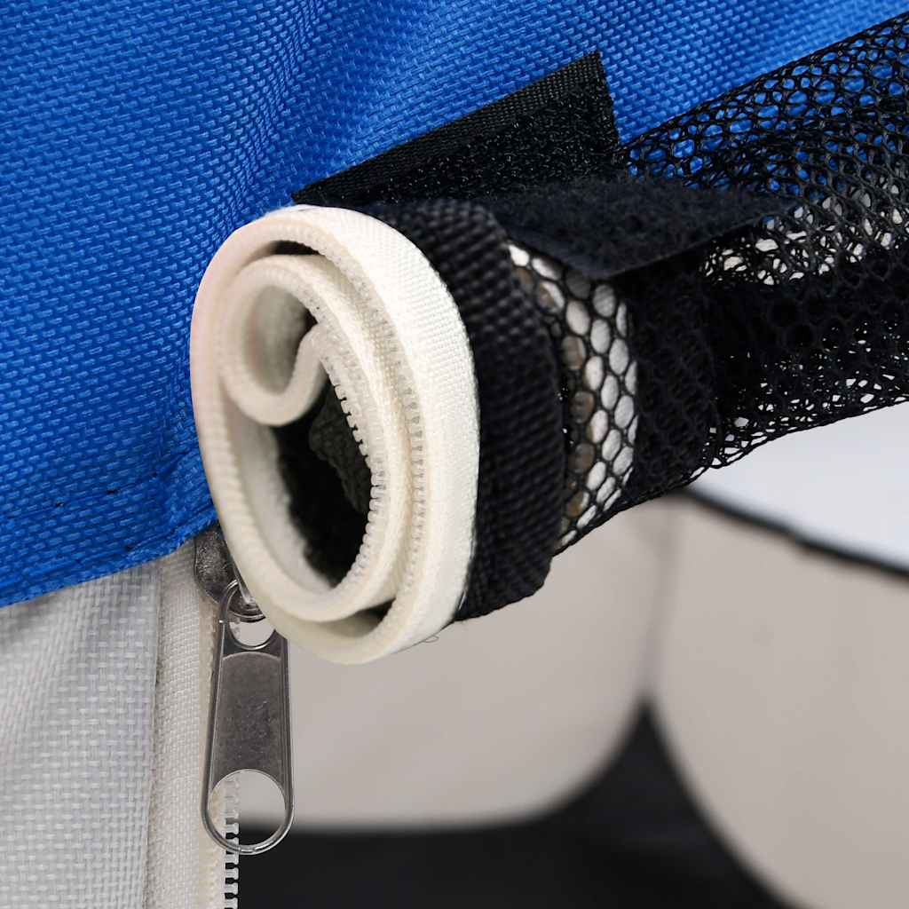171016 vidaXL Foldable Dog Playpen with Carrying Bag Blue 145x145x61 cm
