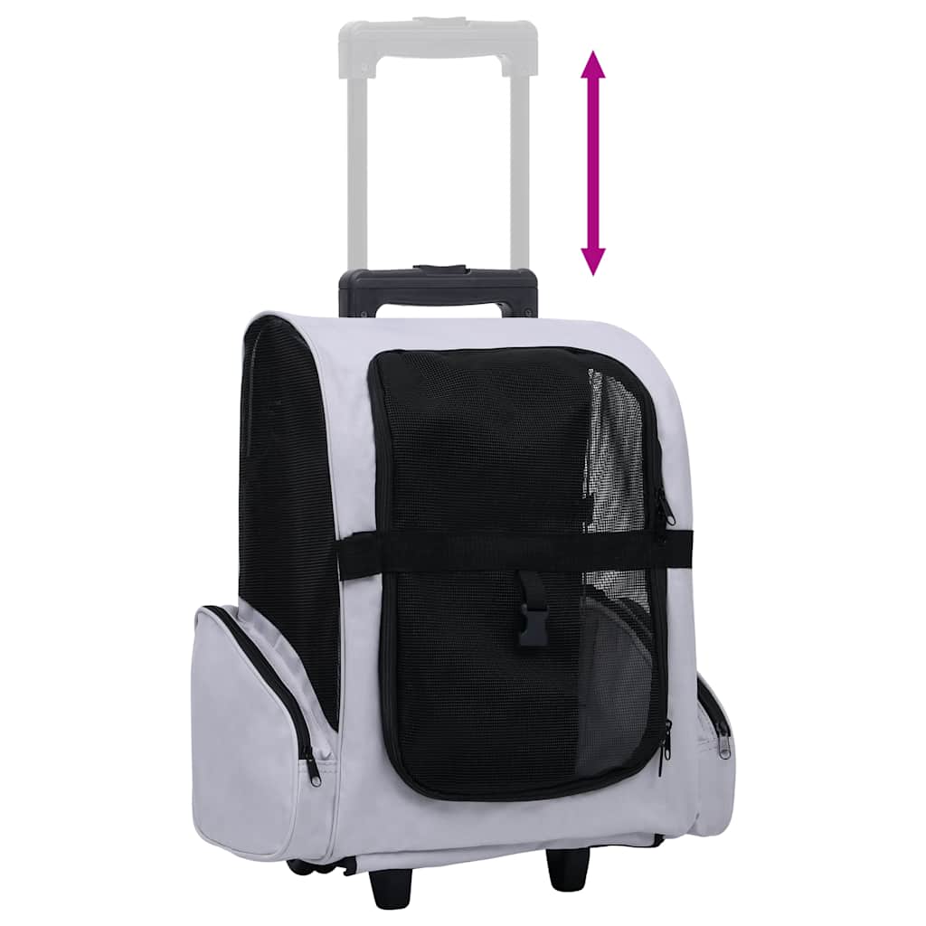 vidaXL Foldable Multipurpose Pet Trolley Grey