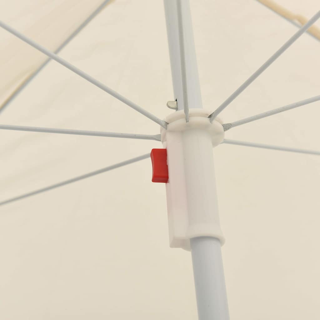 315537 vidaXL Garden Parasol with Steel Pole Sand 180 cm