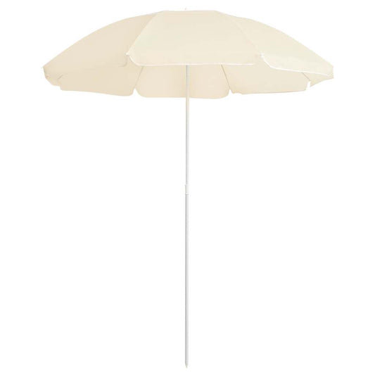 Garden Parasol | Sand | 100% Polyester, Steel | 180 cm diameter