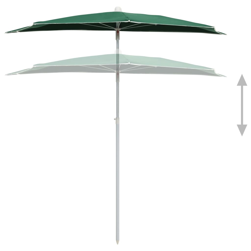 Garden Parasol | Green | 100% polyester, steel | Medium