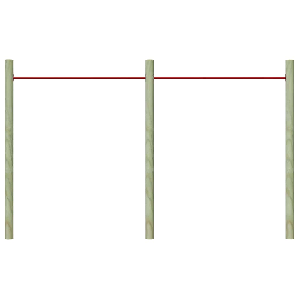 93199 vidaXL Turning Bars 2 pcs 125 cm Steel Red