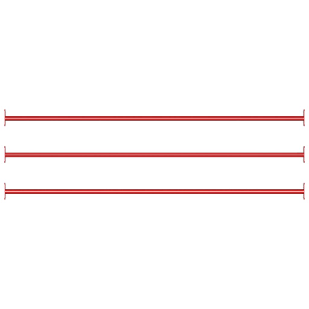 Turning Bars 3 pcs 125 cm Steel Red