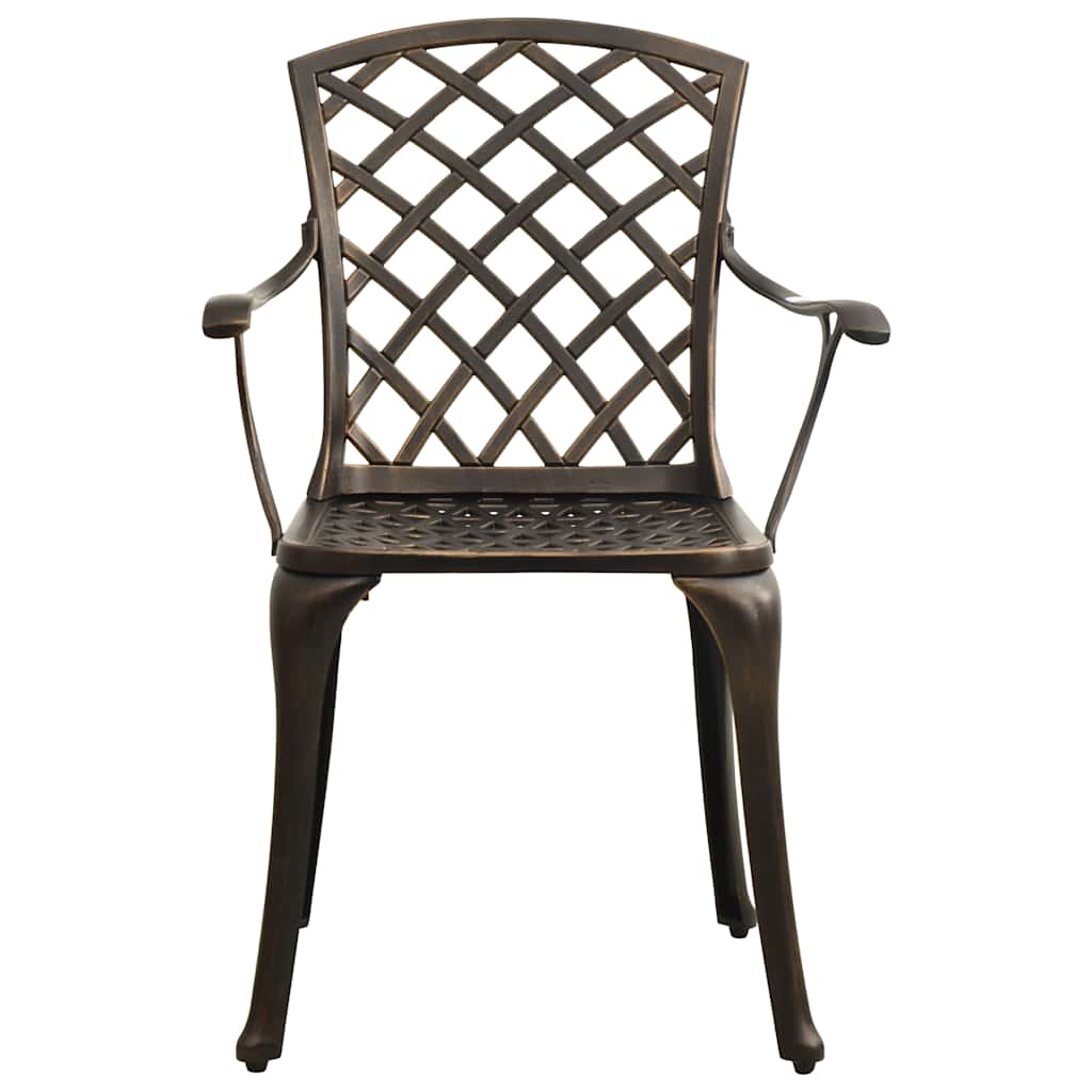 Garden Chair | Set of 4 | Bronze | Cast Aluminium | Standard | Durable