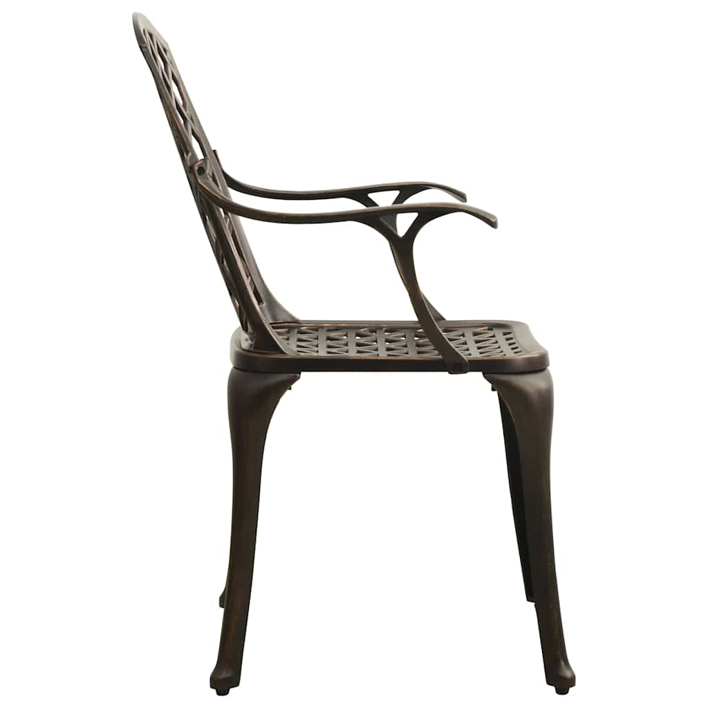 Garden Chair | Set of 4 | Bronze | Cast Aluminium | Standard | Durable