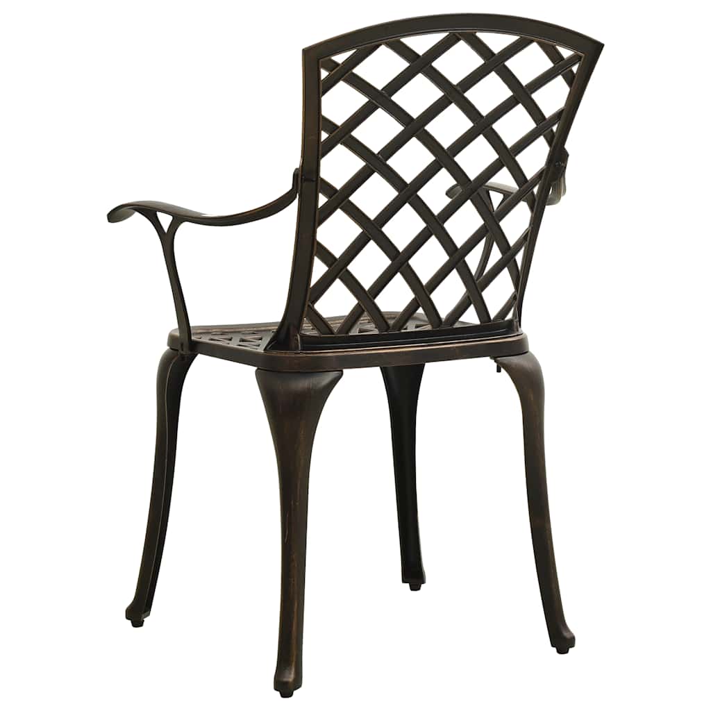 Garden Chair | Set of 4 | Bronze | Cast Aluminium | Standard | Durable