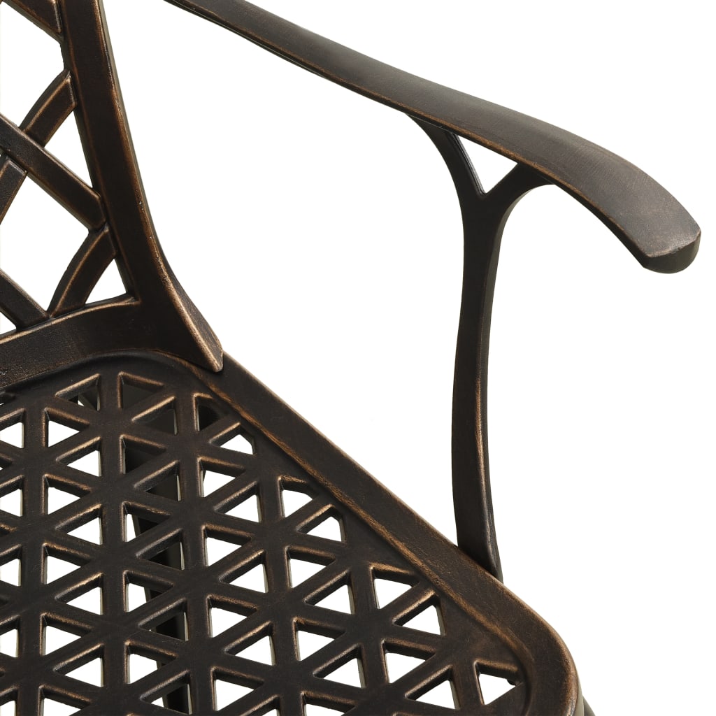 Garden Chair | Set of 4 | Bronze | Cast Aluminium | Standard | Durable