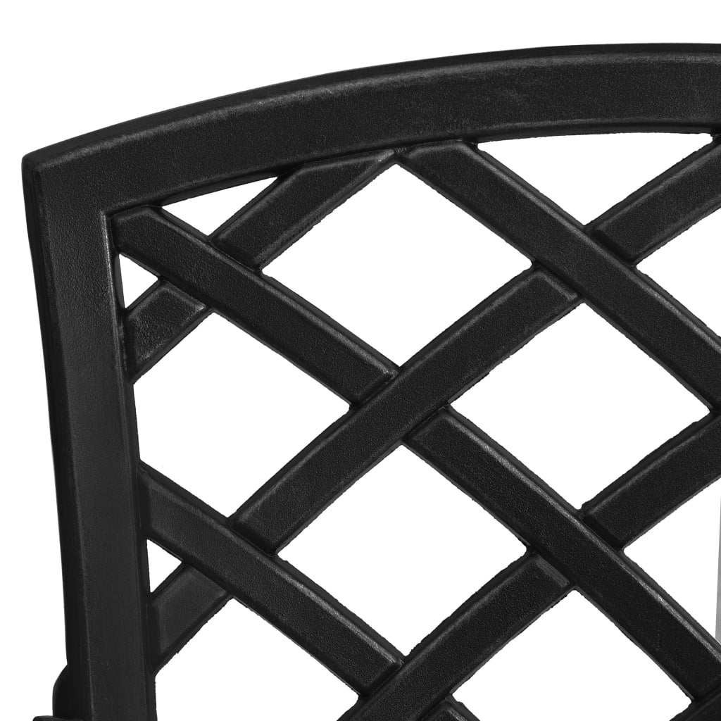 Garden Chair | Set of 2 | Black | Cast Aluminium | Standard | Ergonomic