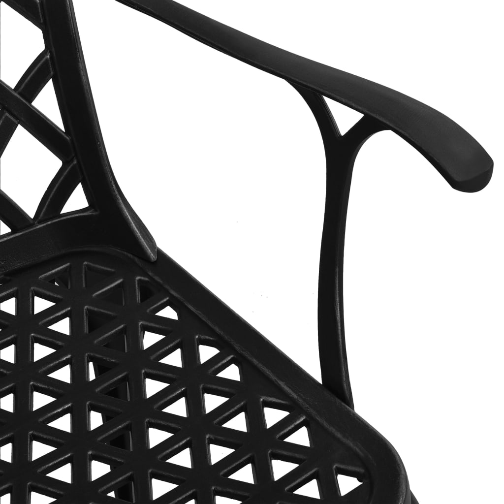 vidaXL Garden Chairs 4 pcs Cast Aluminium Black