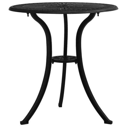315580 vidaXL Garden Table Black 62x62x65 cm Cast Aluminium