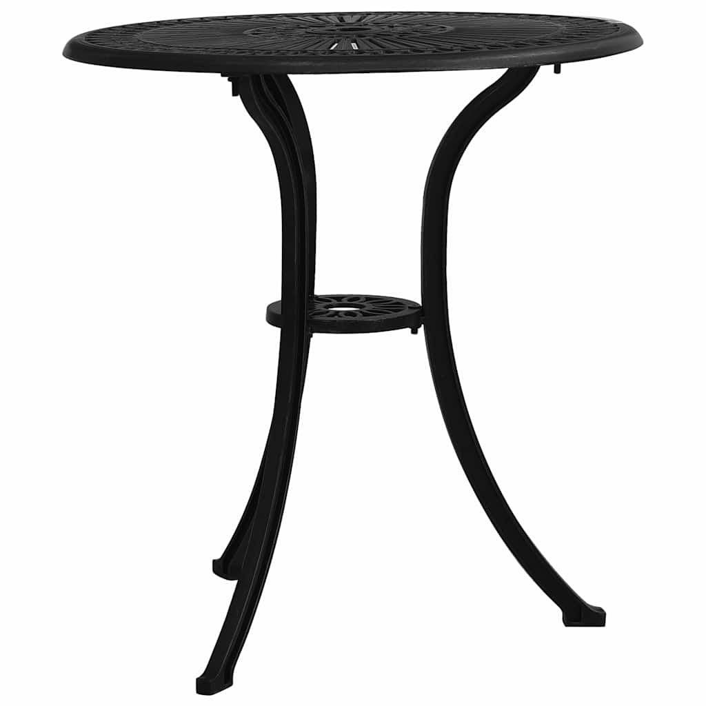 315580 vidaXL Garden Table Black 62x62x65 cm Cast Aluminium