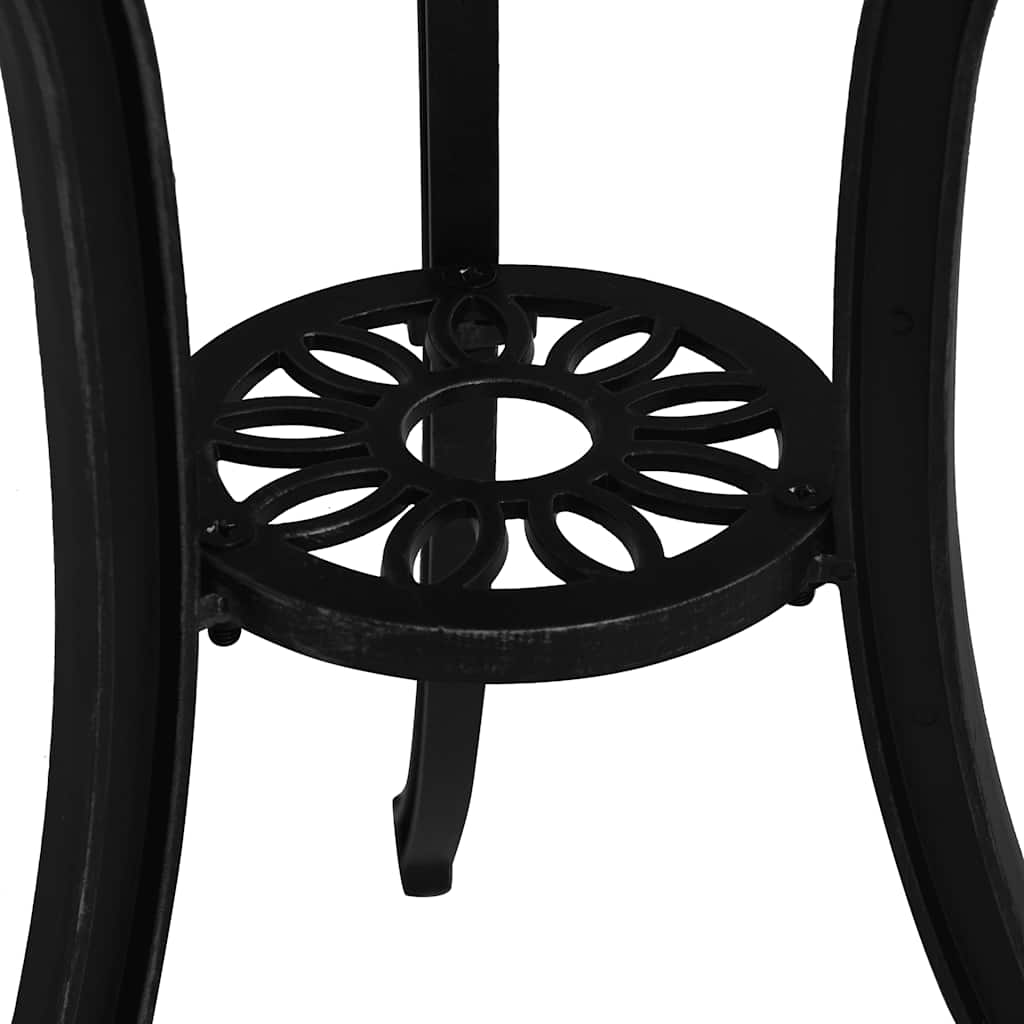 315580 vidaXL Garden Table Black 62x62x65 cm Cast Aluminium