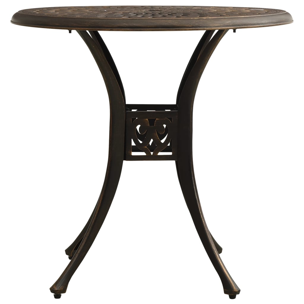 vidaXL Garden Table Bronze 78x78x72 cm Cast Aluminium