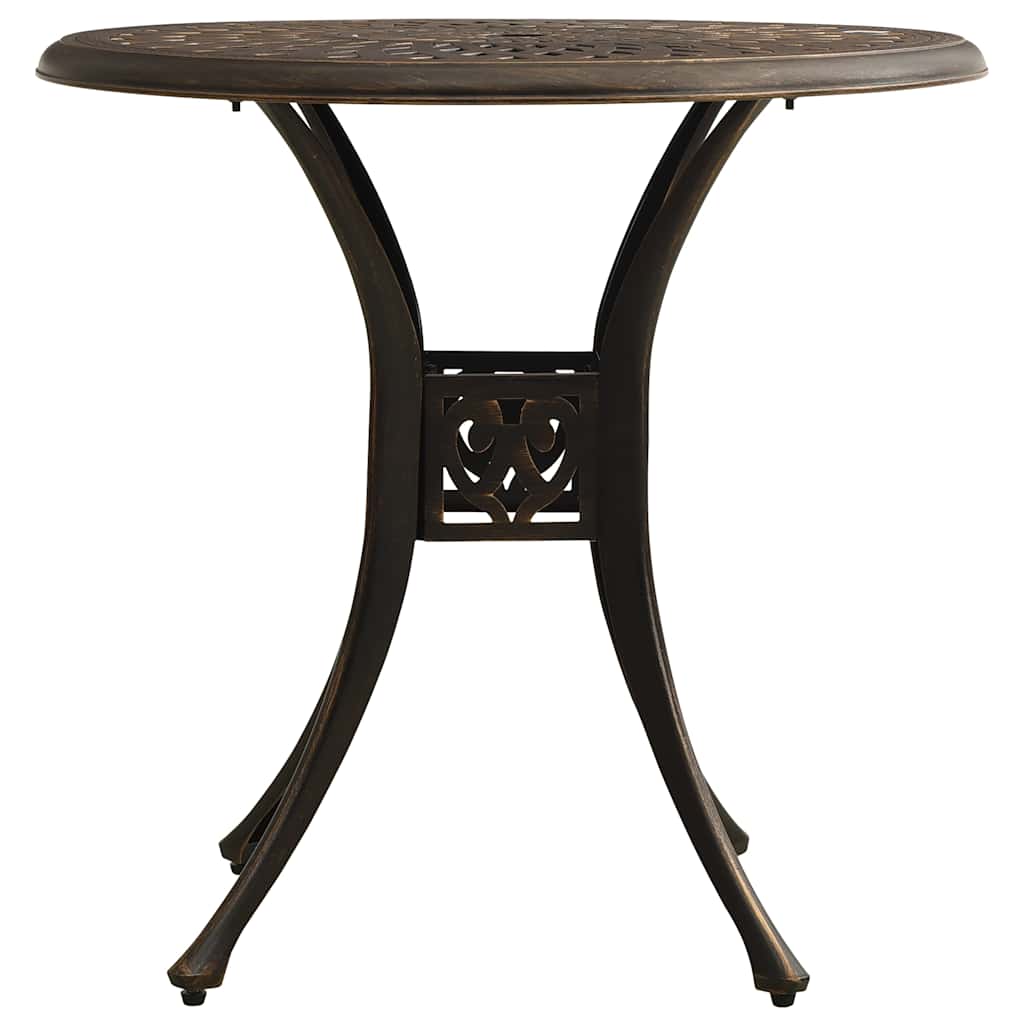 315582 vidaXL Garden Table Bronze 78x78x72 cm Cast Aluminium
