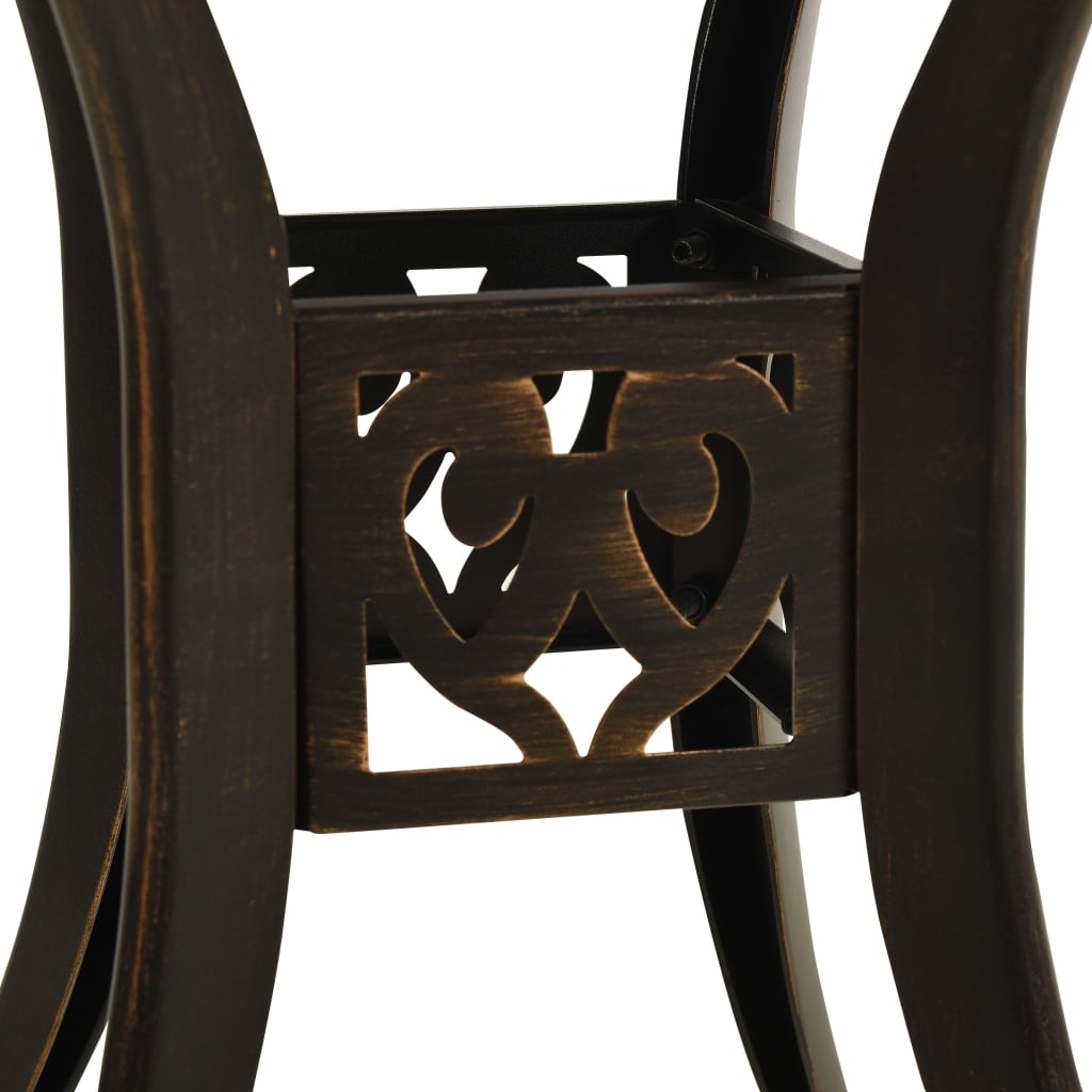 vidaXL Garden Table Bronze 78x78x72 cm Cast Aluminium