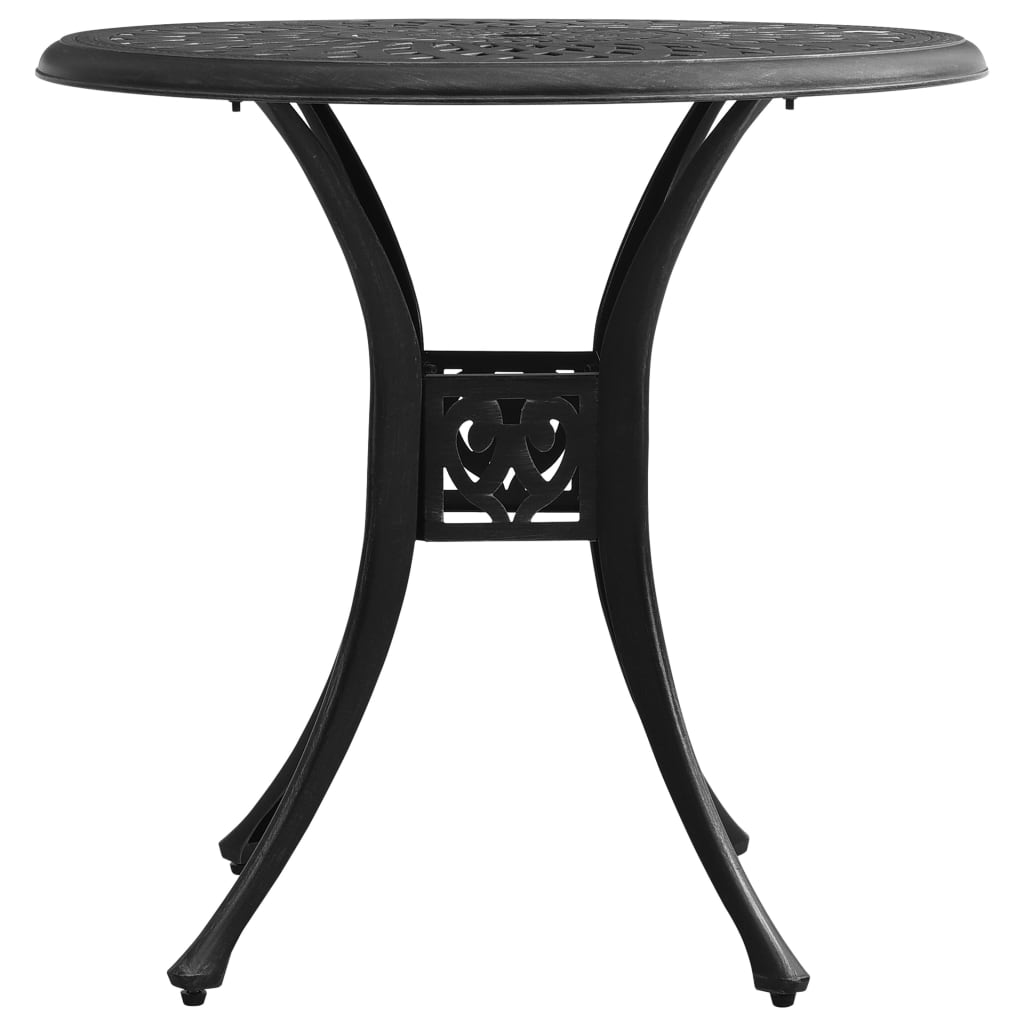 vidaXL Garden Table Black 78x78x72 cm Cast Aluminium