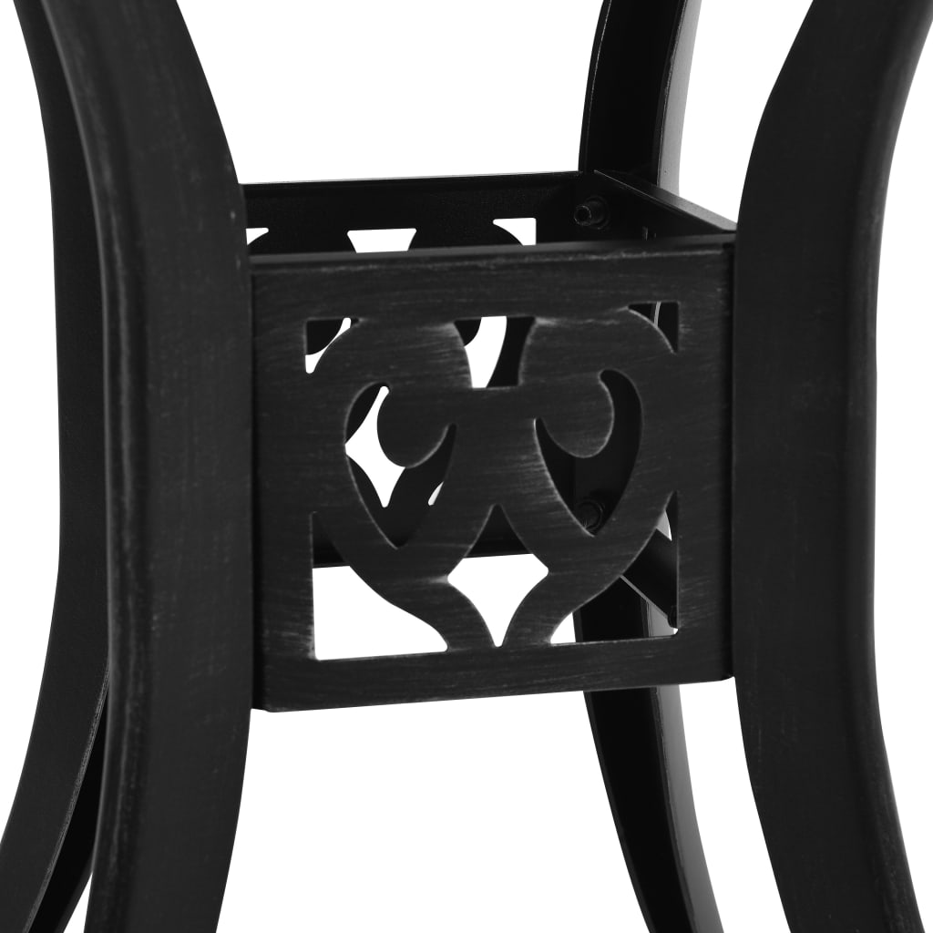 vidaXL Garden Table Black 78x78x72 cm Cast Aluminium