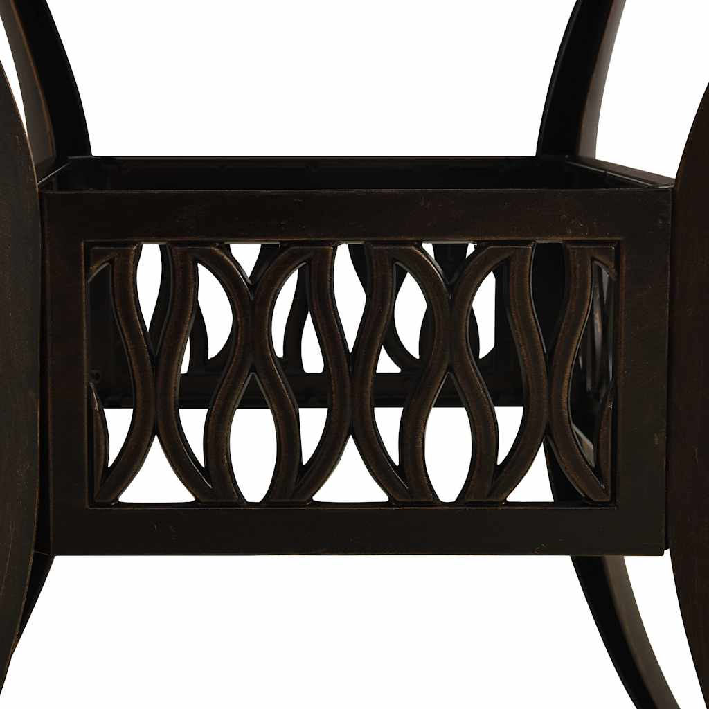 315588 vidaXL Garden Table Bronze 90x90x73 cm Cast Aluminium