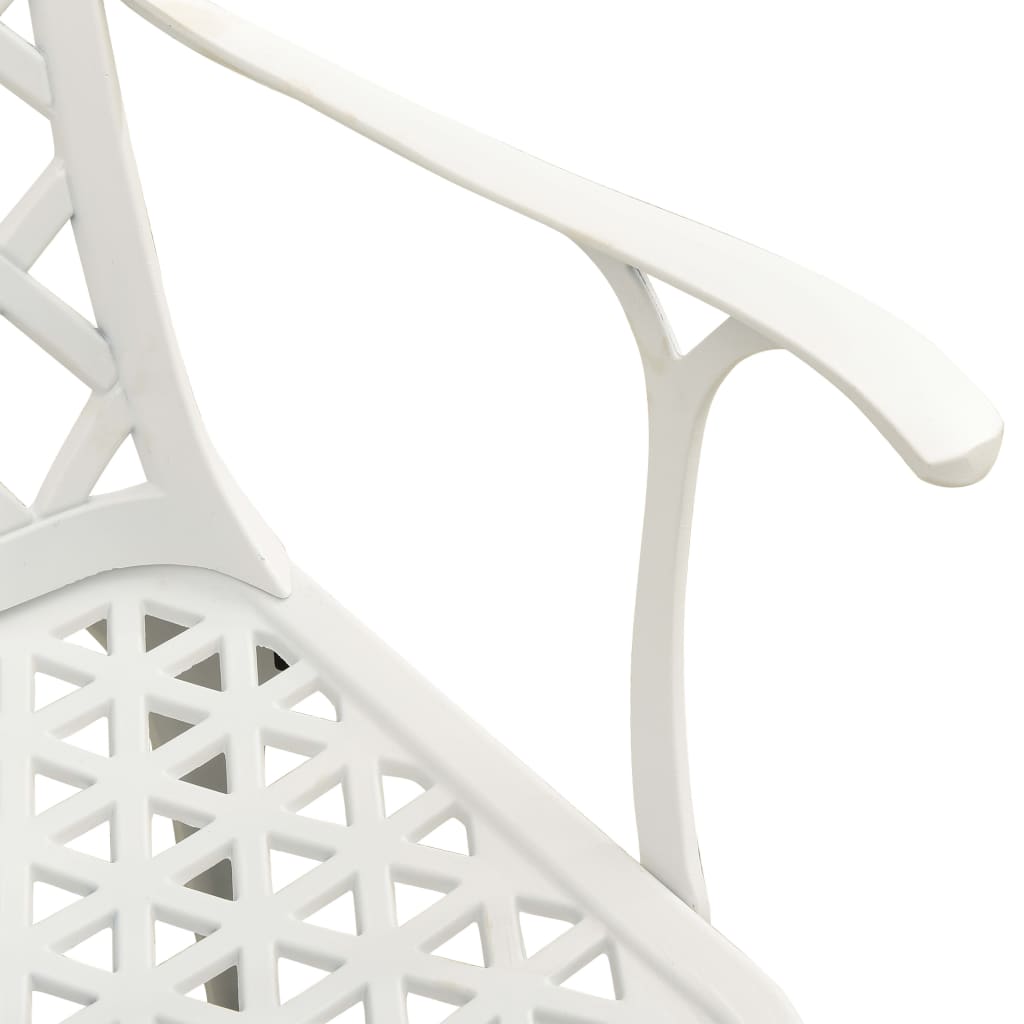Bistro Set | White | Cast Aluminium | Small | Ergonomic | Bistro Set