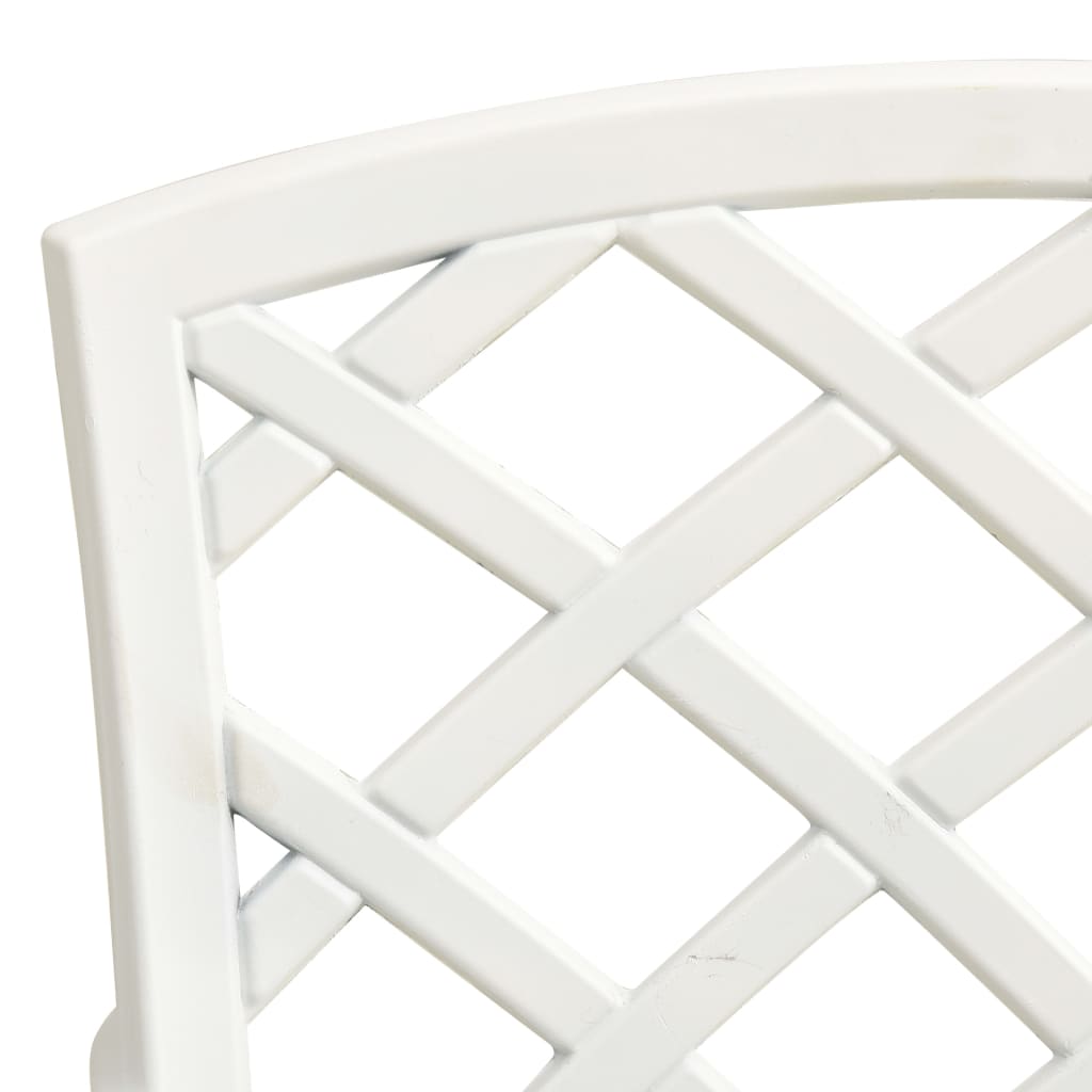 Bistro Set | White | Cast Aluminium | Small | Ergonomic | Bistro Set