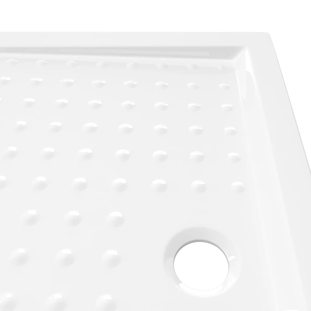 vidaXL Shower Base Tray with Dots White 90x70x4 cm ABS