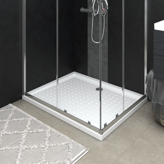 vidaXL Shower Base Tray with Dots White 80x100x4 cm ABS