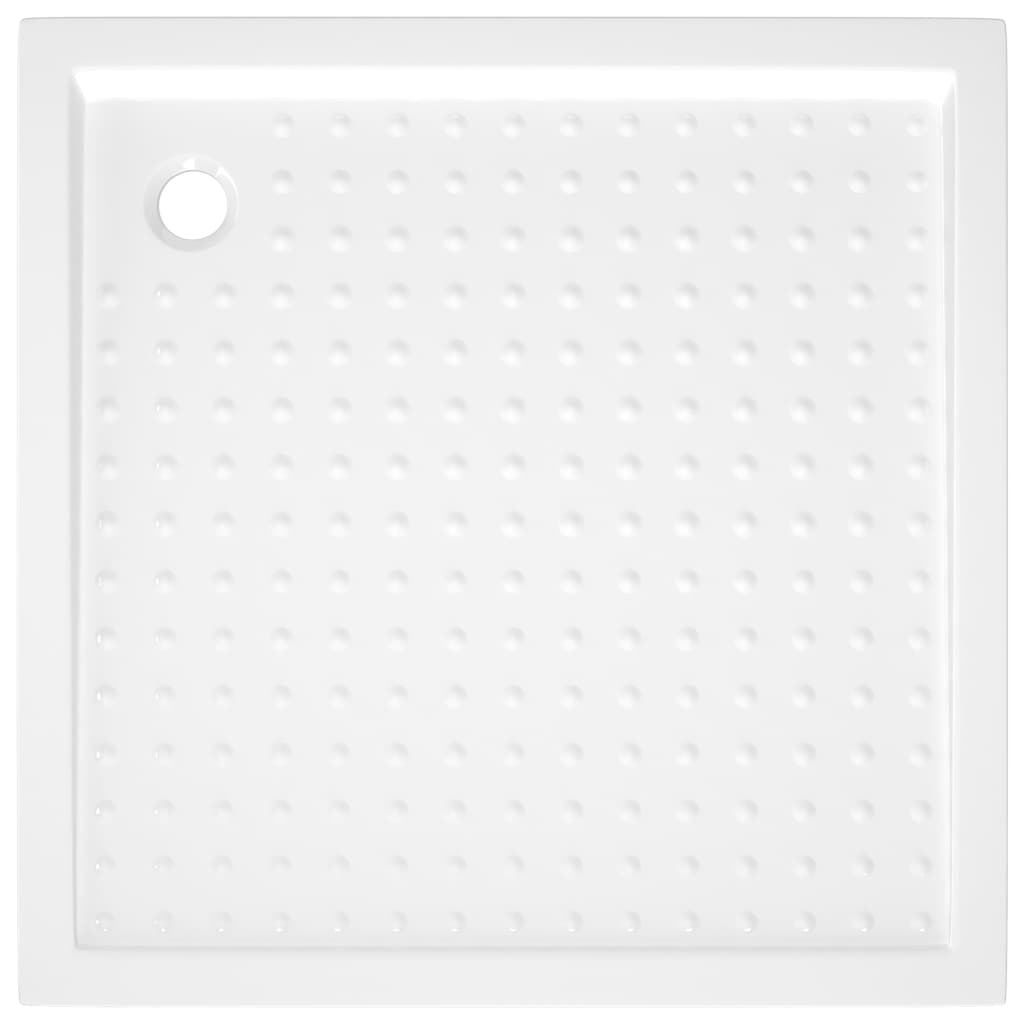 vidaXL Shower Base Tray with Dots White 80x80x4 cm ABS