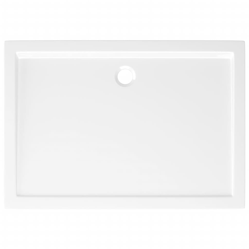 vidaXL Rectangular ABS Shower Base Tray White 70x100 cm