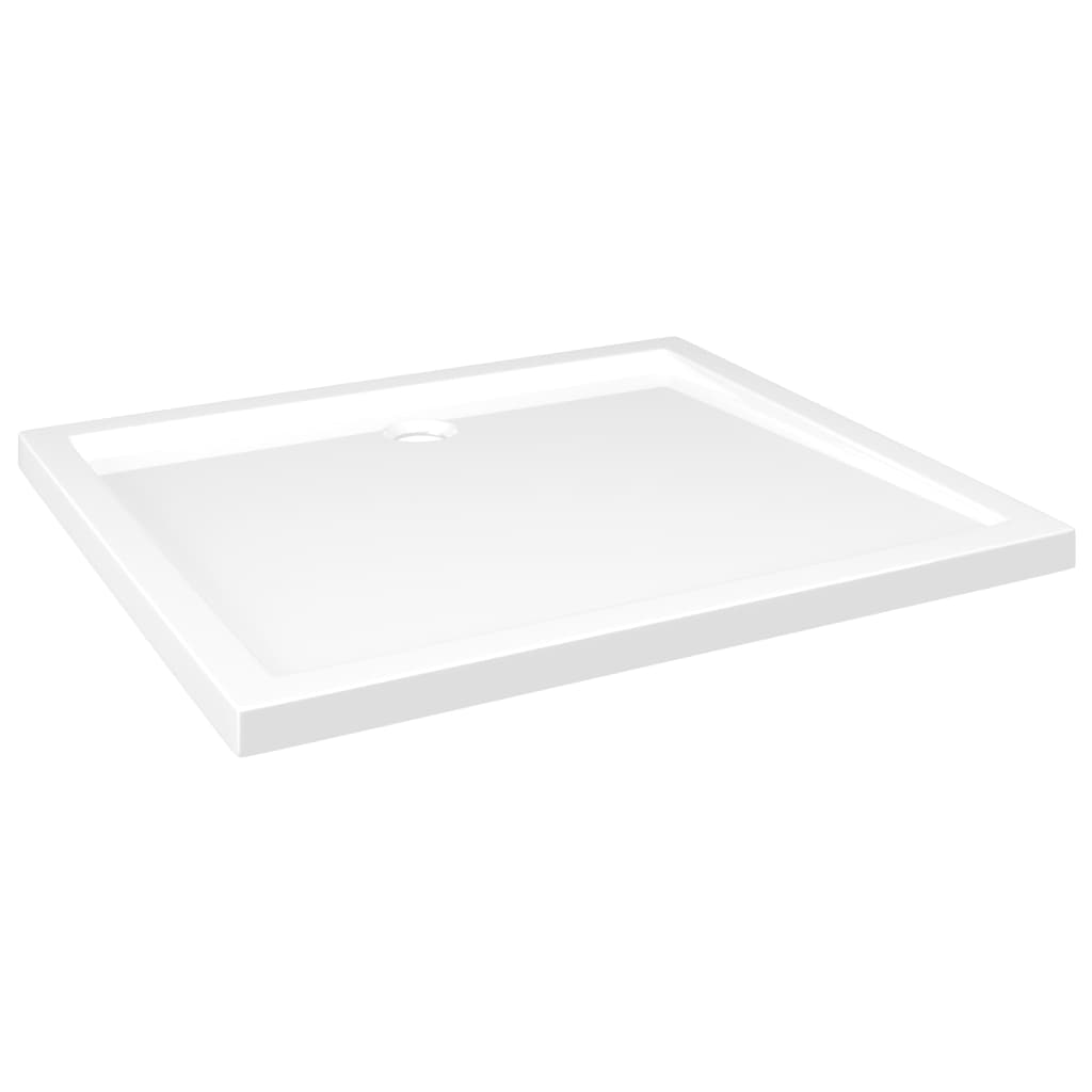 vidaXL Rectangular ABS Shower Base Tray White 80x90 cm