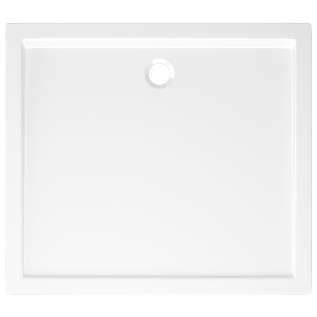 vidaXL Rectangular ABS Shower Base Tray White 80x90 cm