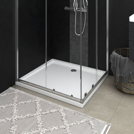 vidaXL Rectangular ABS Shower Base Tray White 80x90 cm