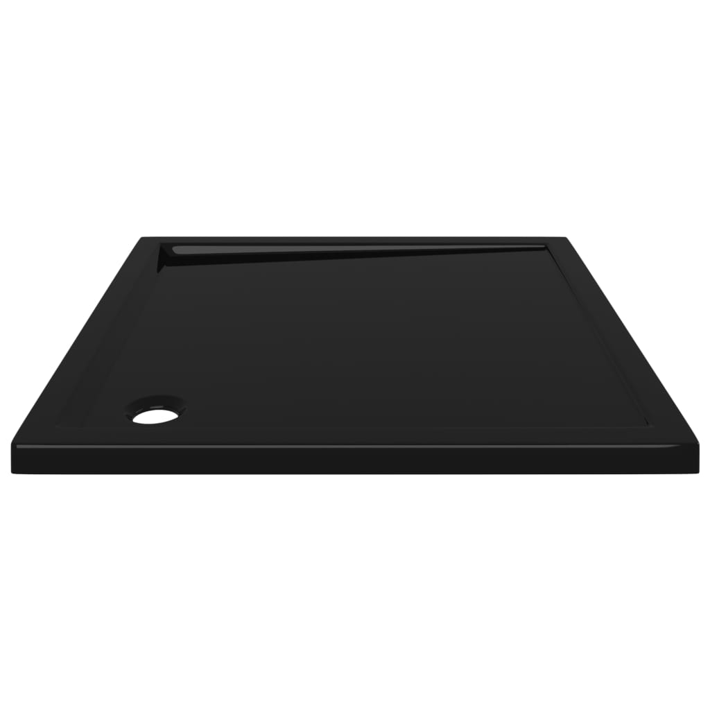 vidaXL Square ABS Shower Base Tray Black 90x90 cm