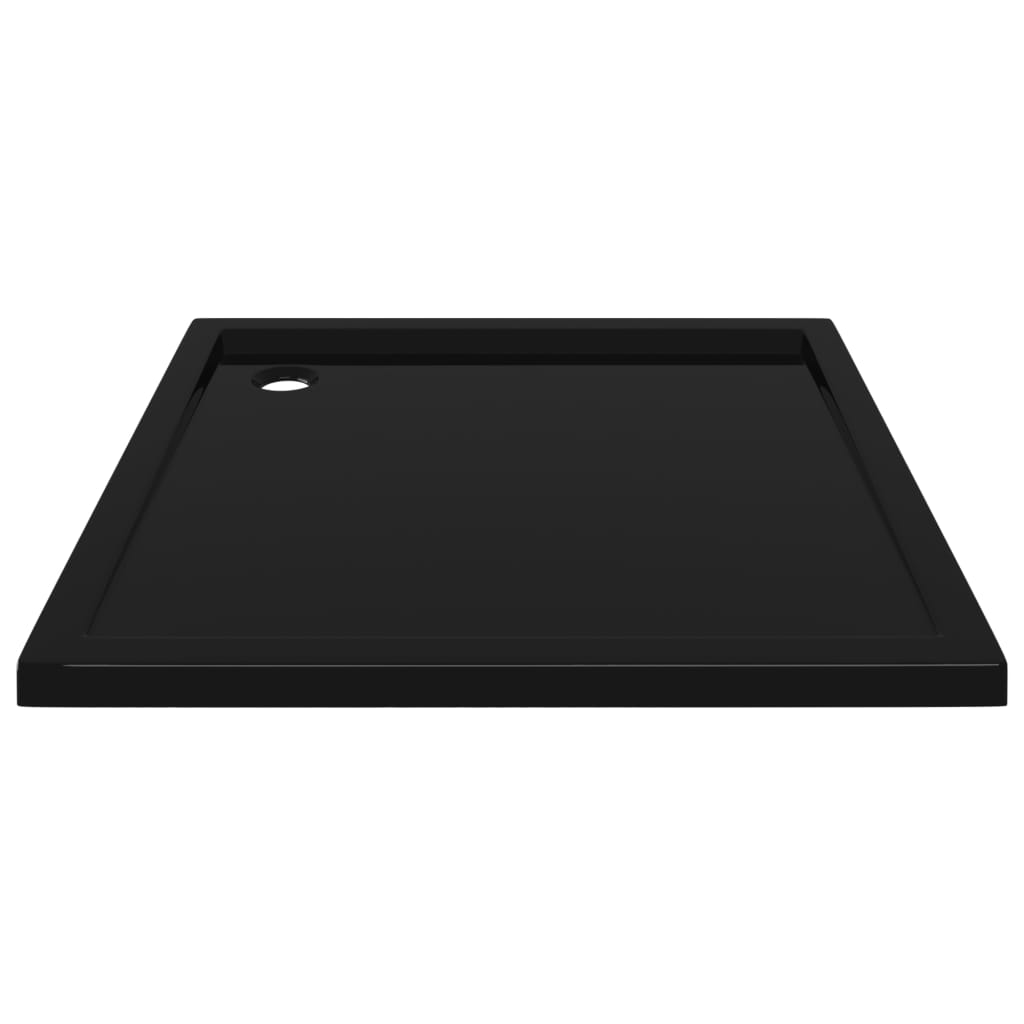 vidaXL Square ABS Shower Base Tray Black 90x90 cm