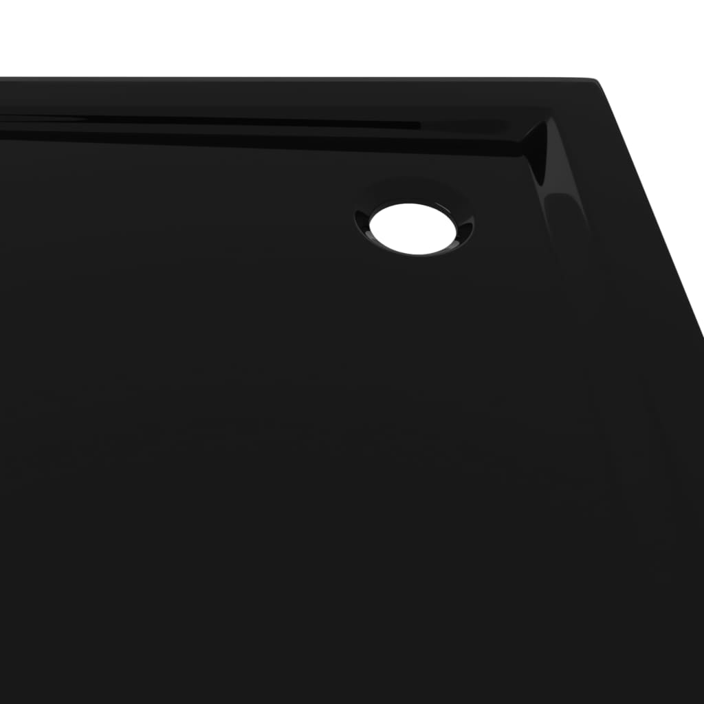 vidaXL Square ABS Shower Base Tray Black 90x90 cm