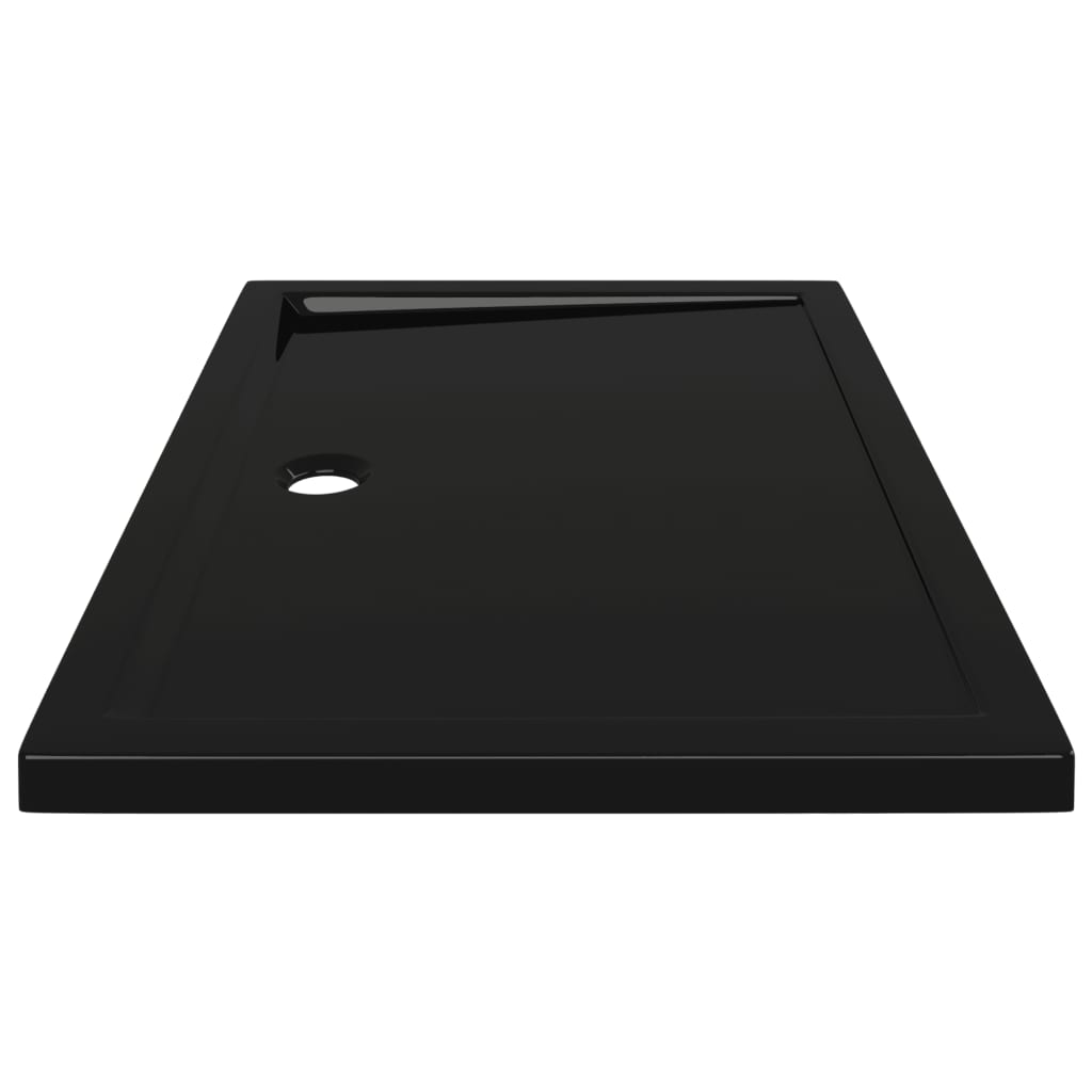 vidaXL Rectangular ABS Shower Base Tray Black 80x110 cm