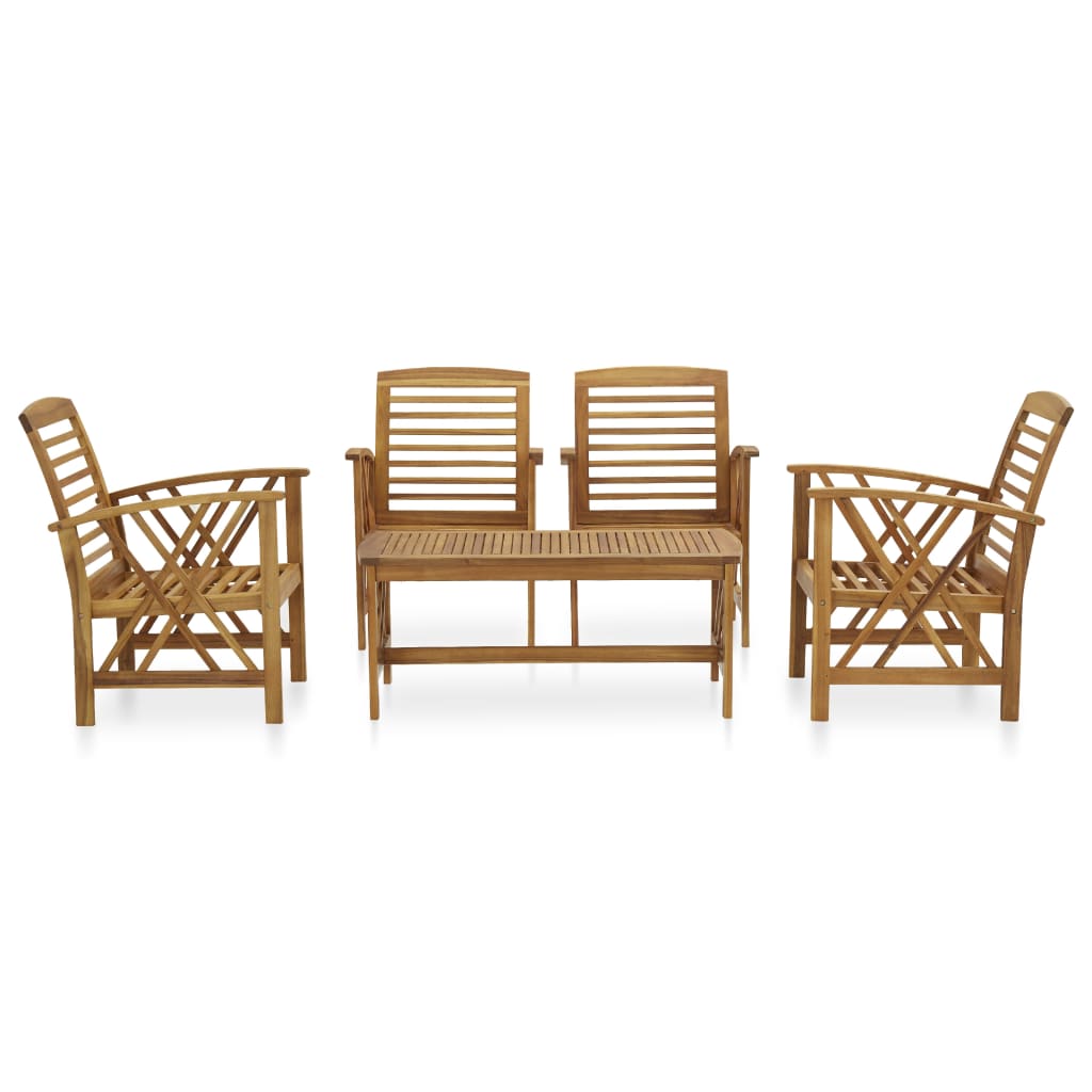 vidaXL 5 Piece Garden Lounge Set Solid Acacia Wood