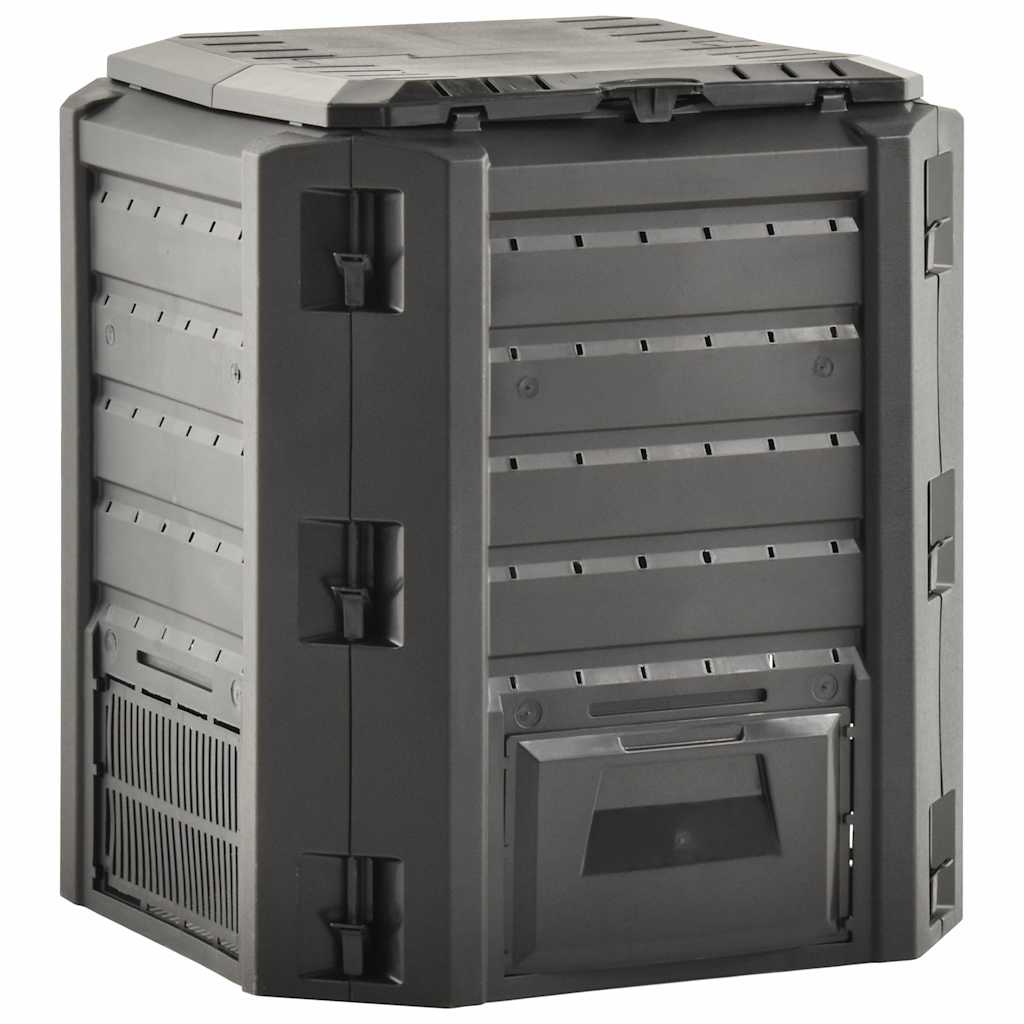 312272 vidaXL Garden Composter Black 380 L