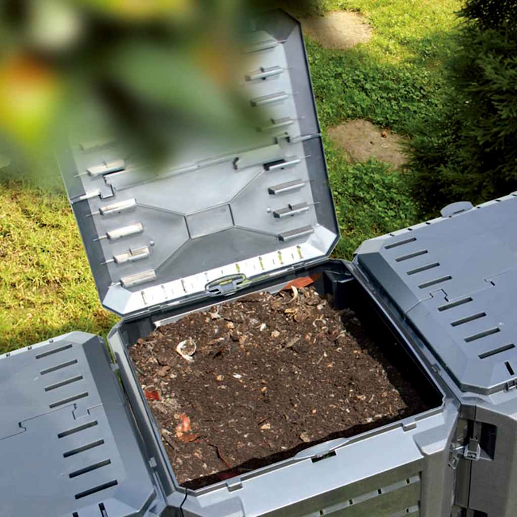 312273 vidaXL Garden Composter Black 800 L