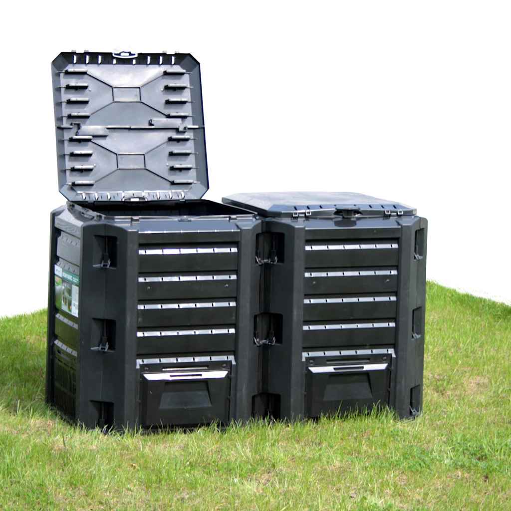 312273 vidaXL Garden Composter Black 800 L