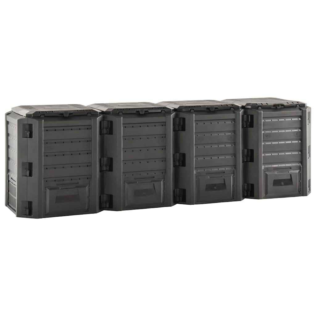 312275 vidaXL Garden Composter Black 1600 L