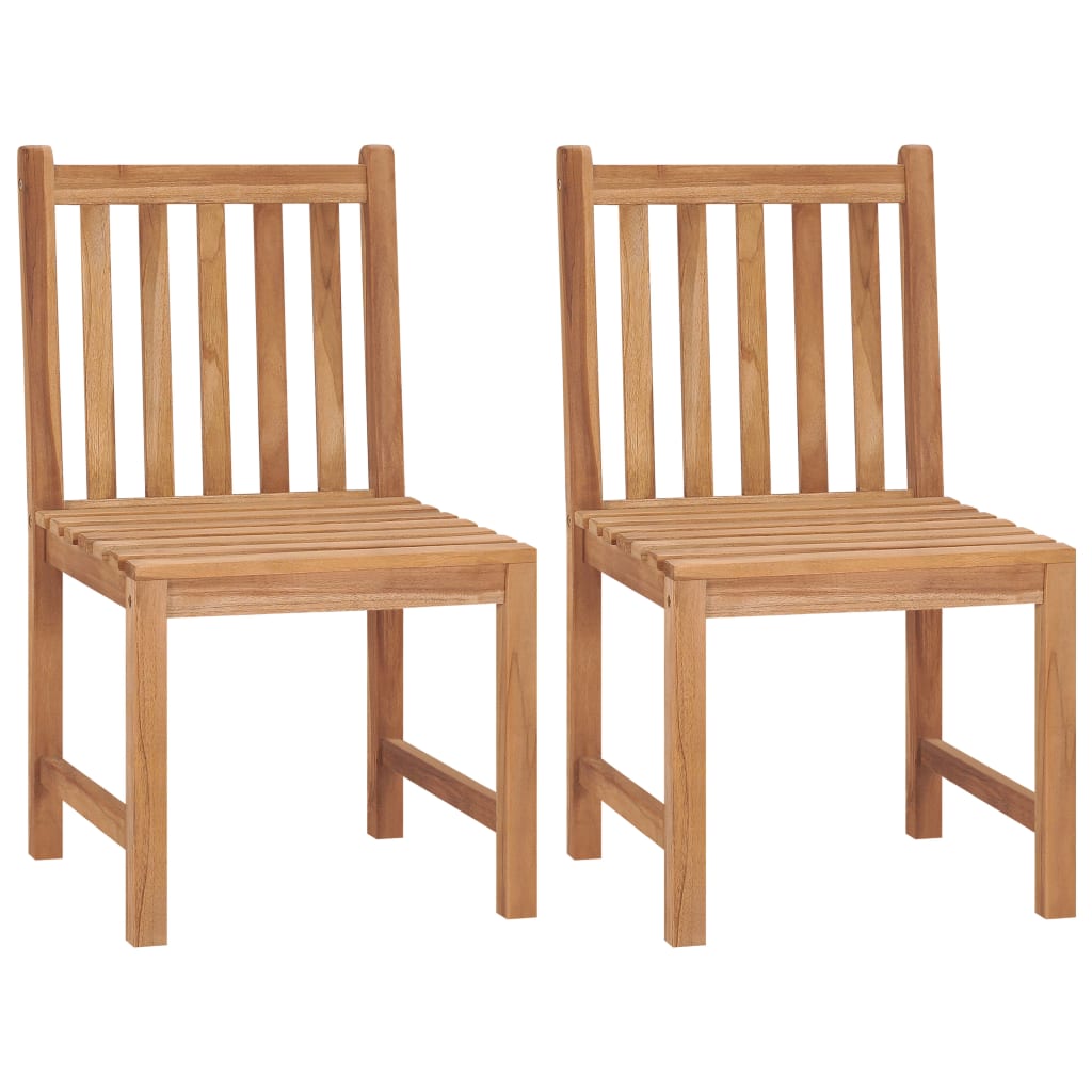 vidaXL Garden Chairs 2 pcs Solid Teak Wood